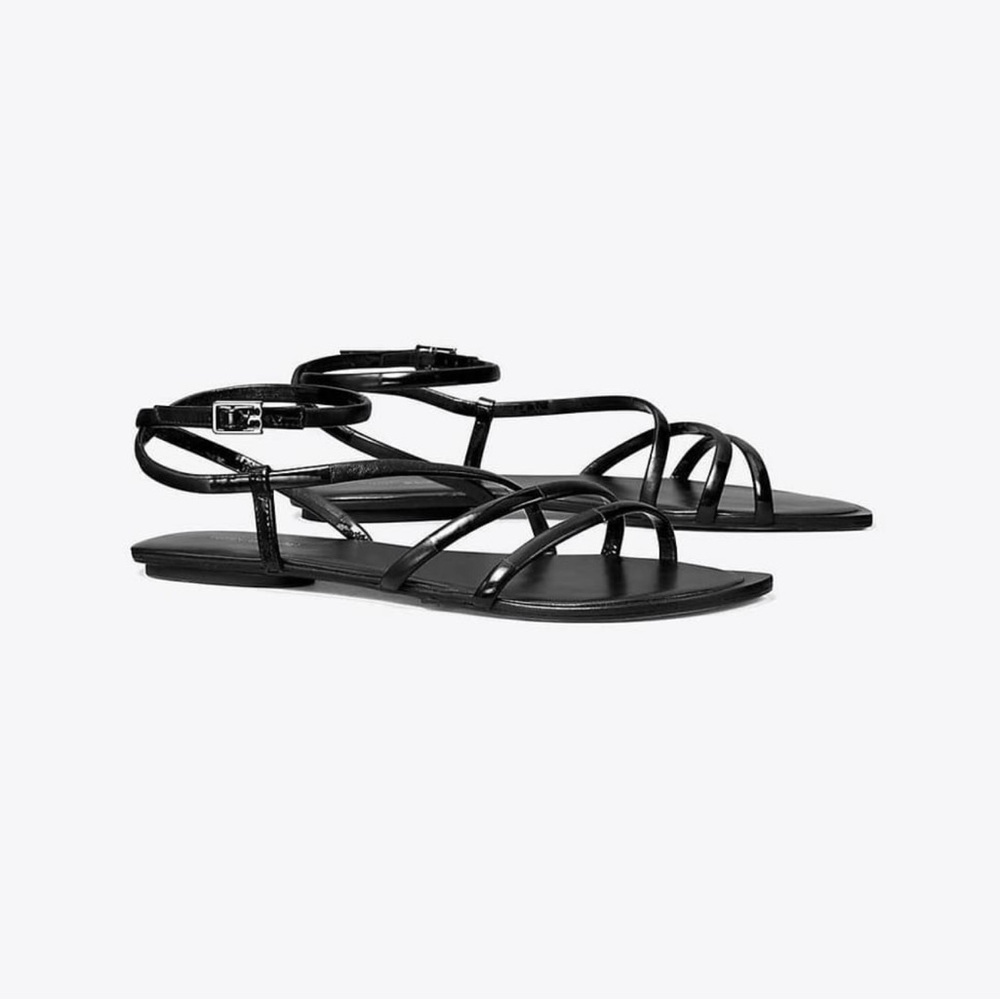 Split Mignon Strappy Flat Sandal - image 1